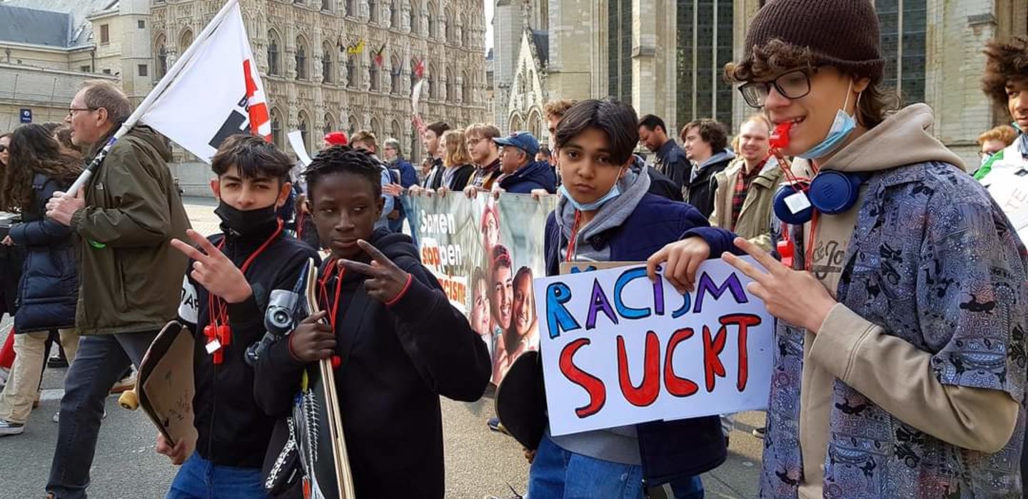 Mars tegen racisme in Leuven 2022
